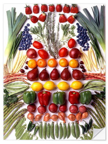 Naklejka na ścianę Mix of Fruits and Vegetables