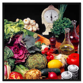 Gerahmter Kunstdruck Bunte Gemüseküche