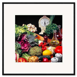 Ingelijste kunstdruk Colorful vegetable cuisine