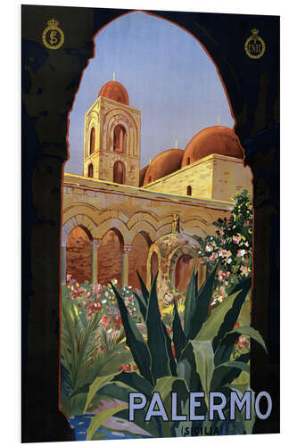 PVC print Palermo With the Church of San Giovanni Degli Eremiti, Sicily, Italy