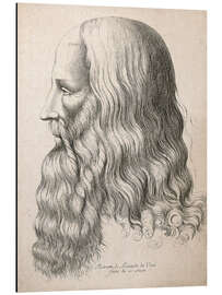 Aluminiumtavla Drawing of Leonardo da Vinci