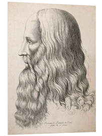 Stampa su PVC Drawing of Leonardo da Vinci