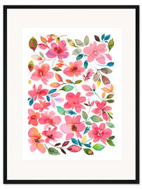 Gerahmter Kunstdruck Blumen Potpourri