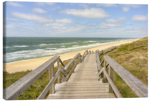 Leinwandbild Weg zum Strand in Wenningstedt