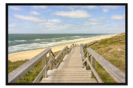 Gerahmter Kunstdruck Weg zum Strand in Wenningstedt