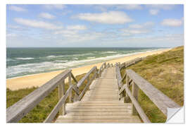 Selvklæbende plakat Path to the Beach in Wenningstedt