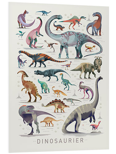 Foam board print Dinosaurs I (German)