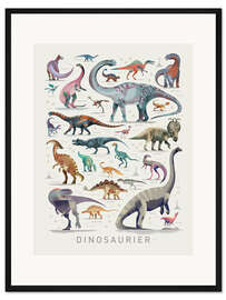Gerahmter Kunstdruck Dinosaurier I