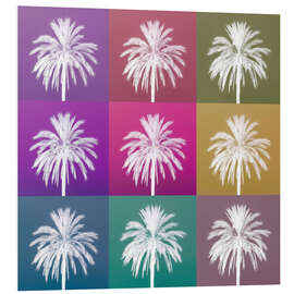 Foam board print Colourful Palms