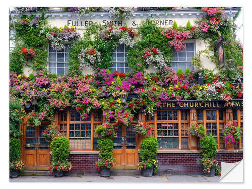 Selvklebende plakat The Churchill Arms Pub