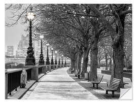 Naklejka na ścianę Promenade Along the River Thames