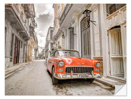 Selvklebende plakat Vintage Car