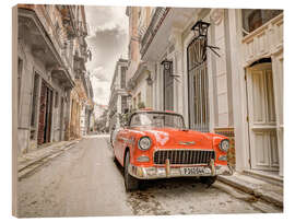 Quadro de madeira Vintage Car