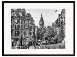 Gerahmter Kunstdruck Trafalgar Square, London