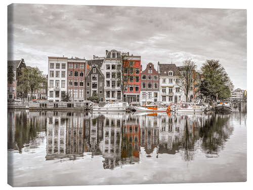 Leinwandbild Amsterdamer Reflexionen