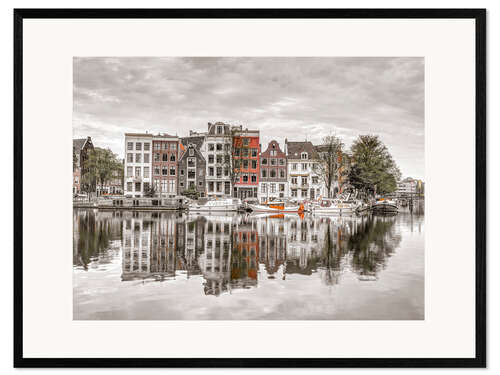 Impressão artística com moldura Amsterdam Reflections