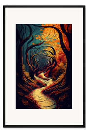 Gerahmter Kunstdruck Weg in eine surreale Welt