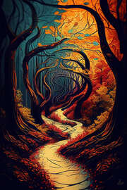 Magnettafel Weg in eine surreale Welt