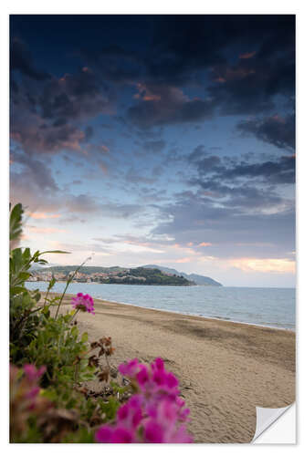 Vinilo para la pared Sunset on Italy's Amalfi Coast