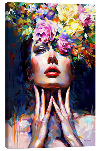 Canvas print She wears Flowers