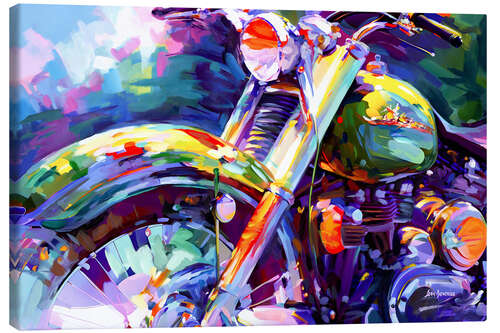 Canvas print Colorful Vintage Motorcycle