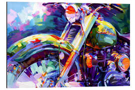 Magnettafel Buntes Vintage-Motorrad