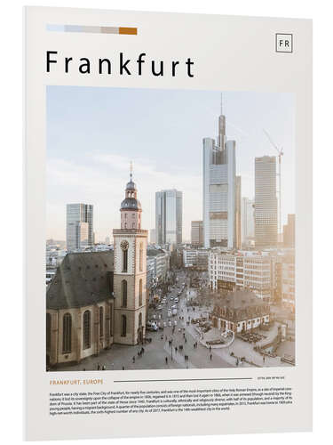 Foam board print Frankfurt Cityscape