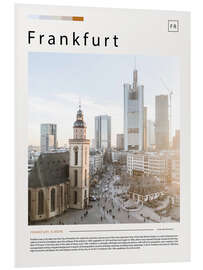 Print på skumplade Frankfurt Cityscape