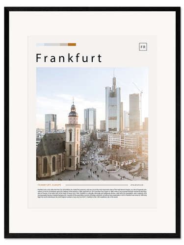 Framed art print Frankfurt Cityscape
