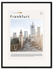 Framed art print Frankfurt Cityscape