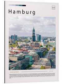 Magnettafel Hamburg Cityscape