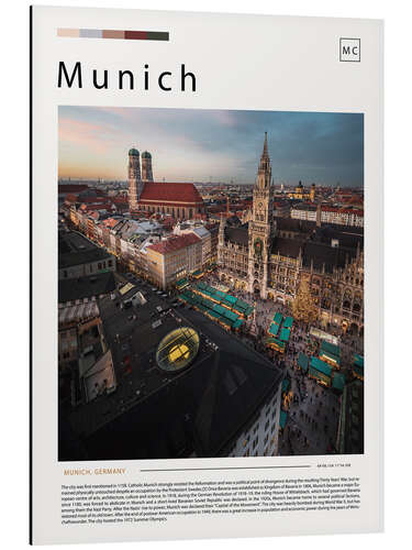 Aluminiumsbilde Munich Cityscape