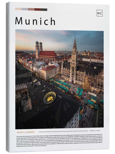 Canvas print Munich Cityscape