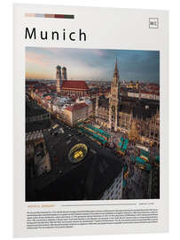 Hartschaumbild Munich Cityscape