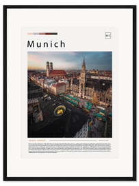 Gerahmter Kunstdruck Munich Cityscape