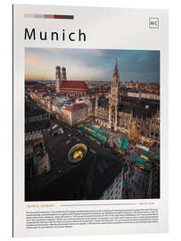 Quadro em plexi-alumínio Munich Cityscape