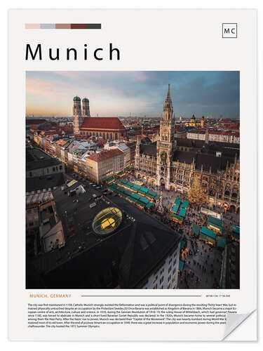 Vinilo para la pared Munich Cityscape