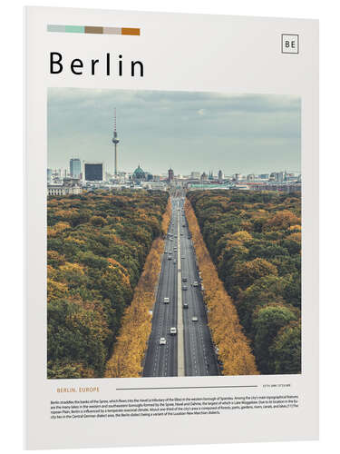 Foam board print Berlin Cityscape