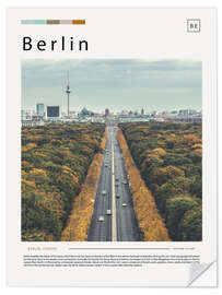 Självhäftande poster Berlin Cityscape