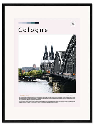Gerahmter Kunstdruck Cologne Cityscape