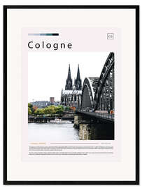Impression artistique encadrée Cologne Cityscape