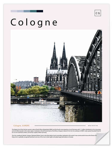 Muursticker Cologne Cityscape