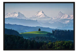 Gerahmter Kunstdruck Herrlicher Ausblick auf die Berner Alpen