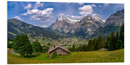 Foam board print View of Grindelwald, Switzerland