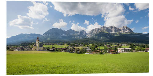 Acrylglasbild Going am Wilden Kaiser, Tirol