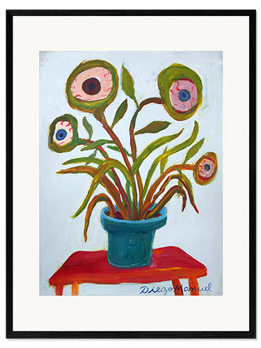 Ingelijste kunstdruk Carnivorous Flower III