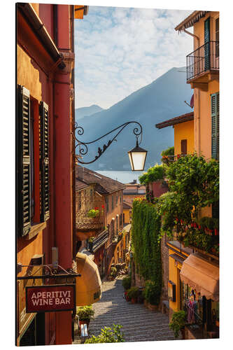 Cuadro de aluminio The famous street of Bellagio, Lake Como, Italy