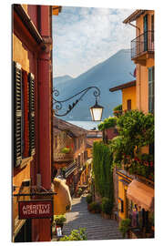 Quadro em plexi-alumínio The famous street of Bellagio, Lake Como, Italy