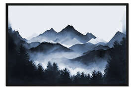 Gerahmter Kunstdruck Stimmungsvolle Landschaft