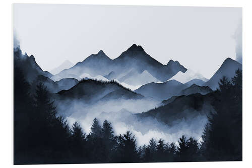 Foam board print Moody Landscape